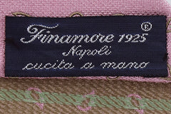 Finamore Napoli Pink Paisley Silk Tie (1306)