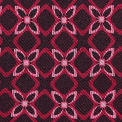 Finamore Napoli Burgundy Red Foulard Silk Tie (1301)