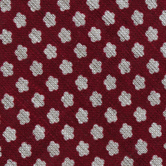 Finamore Napoli Burgundy Red Floral Silk Tie (1299)