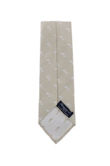 Finamore Napoli Light Brown Fancy Silk Tie (1343)
