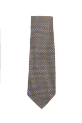 Finamore Napoli Caramel Brown Fancy Silk Tie (1334)