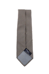 Finamore Napoli Caramel Brown Fancy Silk Tie (1334)