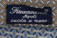 Finamore Napoli Caramel Brown Fancy Silk Tie (1334)