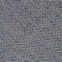 Finamore Napoli Blue Herringbone Silk Tie (1340)