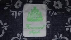 $375 Finamore Napoli Navy Blue Linen Shirt - Extra Slim - (FN222256) - Parent