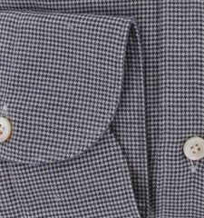 $450 Finamore Napoli Dark Blue Cotton Shirt - Extra Slim - (FN1022510) - Parent