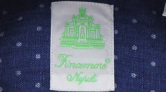 $350 Finamore Napoli Blue Polka Dot Shirt - Extra Slim - (FN8282422) - Parent