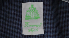 $375 Finamore Napoli Navy Blue Shirt - Extra Slim - (FN222254) - Parent