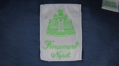 $450 Finamore Napoli Blue Solid Shirt - Extra Slim - (FN1022513) - Parent