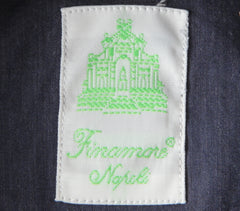 Finamore Napoli Dark Blue Solid Cotton Shirt - Extra Slim - (FN512226) - Parent