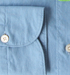 Finamore Napoli Light Blue Cotton Shirt - Extra Slim - (FN512223) - Parent