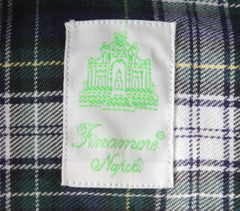 Finamore Napoli Dark Green Check Shirt - Extra Slim - (FN512229) - Parent