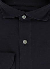 Finamore Napoli Midnight Blue Solid Cotton Shirt - Extra Slim - (FN130248) - Parent