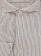 $400 Finamore Napoli Light Brown Shirt - Extra Slim - (FN716241) - Parent
