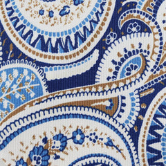 Finamore Napoli Orange Paisley Silk Tie (1358)