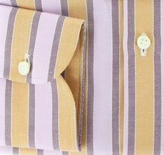 Luigi Borrelli Orange Striped Cotton Shirt - Slim - (GB6168) - Parent