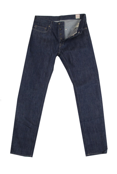 $675 IMjiT 35020 Denim Blue Solid Jeans - Slim - (IM610255) - Parent
