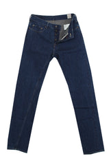 $600 IMjiT 35020 Denim Blue Solid Jeans - Slim - (IM610251) - Parent