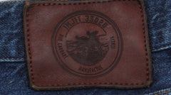 $600 IMjiT 35020 Denim Blue Solid Jeans - Slim - (IM610251) - Parent