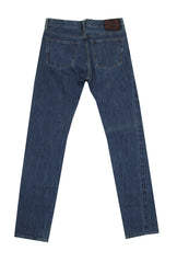 $600 IMjiT 35020 Denim Blue Solid Jeans - Slim - (IM610252) - Parent