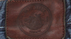 $600 IMjiT 35020 Denim Blue Solid Jeans - Slim - (IM610252) - Parent