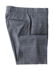 Incotex Gray Window Pane Silk Blend Pants - Slim - 34/50 - (INC105226)