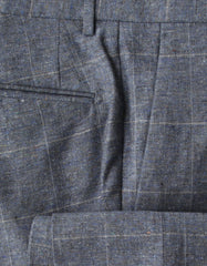 Incotex Gray Window Pane Silk Blend Pants - Slim - (INC105226) - Parent