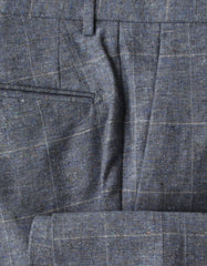 Incotex Gray Window Pane Silk Blend Pants - Slim - (INC105226) - Parent