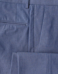 Incotex Blue Solid Cotton Blend Pants - Slim - (INC105224) - Parent