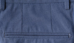 Incotex Blue Solid Cotton Blend Pants - Slim - (INC105224) - Parent