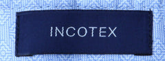 Incotex Blue Solid Cotton Blend Pants - Slim - (INC105224) - Parent
