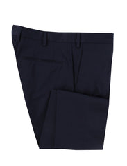 $375 Incotex Navy Blue Solid Cotton Blend Pants - Slim - (IN1024221) - Parent
