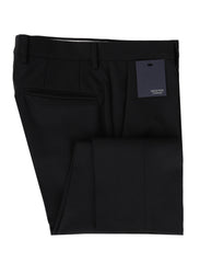 Incotex Black Solid Wool Pants - Slim - 30/46 - (IN328232)