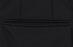 Incotex Black Solid Wool Pants - Slim - (IN328232) - Parent