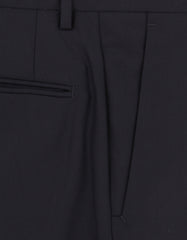 Incotex Midnight Navy Blue Wool Blend Pants - Slim - (IN328233) - Parent