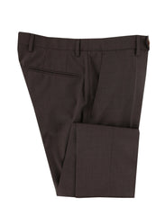 $475 Incotex Brown Solid Wool Pants - Slim - (IN1022242) - Parent