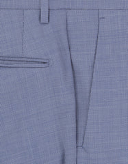 Incotex Blue Solid Wool Pants - Slim - (IN328236) - Parent