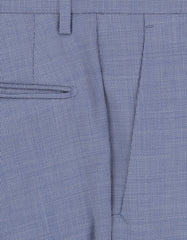 Incotex Blue Solid Wool Pants - Slim - (IN328236) - Parent