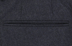 Incotex Navy Blue Solid Wool Pants - Slim - (IN328235) - Parent