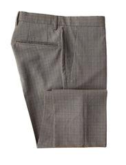 Incotex Light Brown Check Virgin Wool Pants - Slim - 32/48 - (IN1229218)