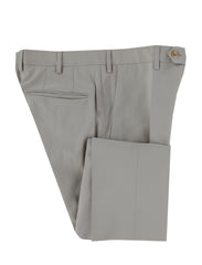 $475 Incotex Light Beige Solid Wool Blend Pants - Slim - (IN1022241) - Parent