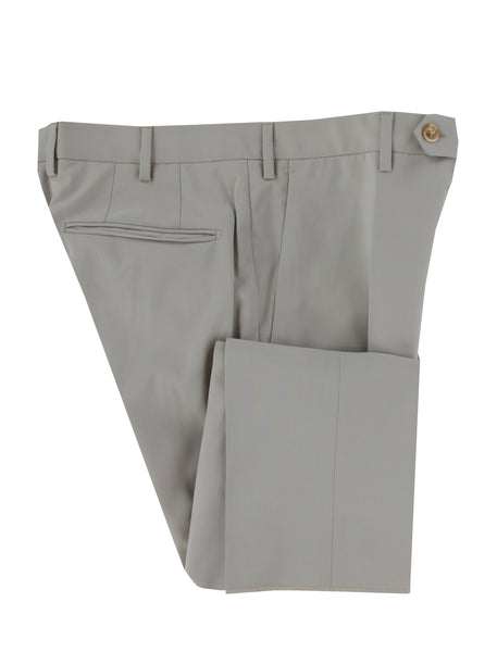 $475 Incotex Light Beige Solid Wool Blend Pants - Slim - (IN1022241) - Parent