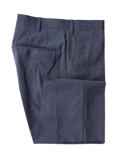 Incotex Blue Window Pane Wool Blend Pants - Slim - (IN12292111) - Parent