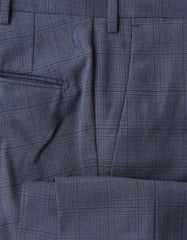 Incotex Blue Window Pane Wool Blend Pants - Slim - (IN12292111) - Parent