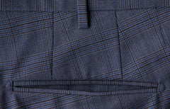 Incotex Blue Window Pane Wool Blend Pants - Slim - (IN12292111) - Parent