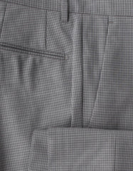 Incotex Gray Micro-Check Virgin Wool Pants - Slim - (IN1229216) - Parent