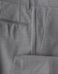 Incotex Gray Micro-Check Virgin Wool Pants - Slim - (IN1229216) - Parent