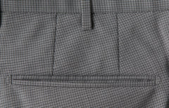 Incotex Gray Micro-Check Wool Blend Pants - Slim - (INC105228) - Parent