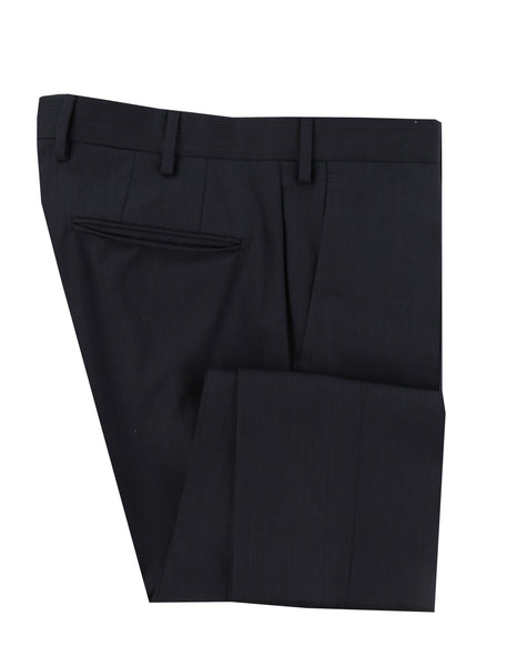 $475 Incotex Dark Blue Striped Wool Blend Pants - Slim - (IN1128242) - Parent