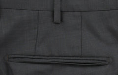 $475 Incotex Gray Solid Wool Blend Pants - Slim - (IN1128243) - Parent